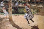 Elaine and Mary in the skipping Joaquin Sorolla